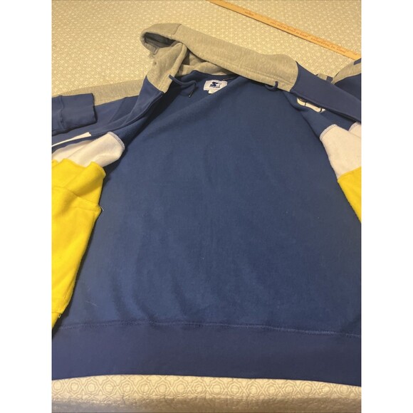 Los Angeles Rams Blue Full Zip Hoodie Men’s 4XL Starter NFL Sweatshirt - Picture 13 of 16